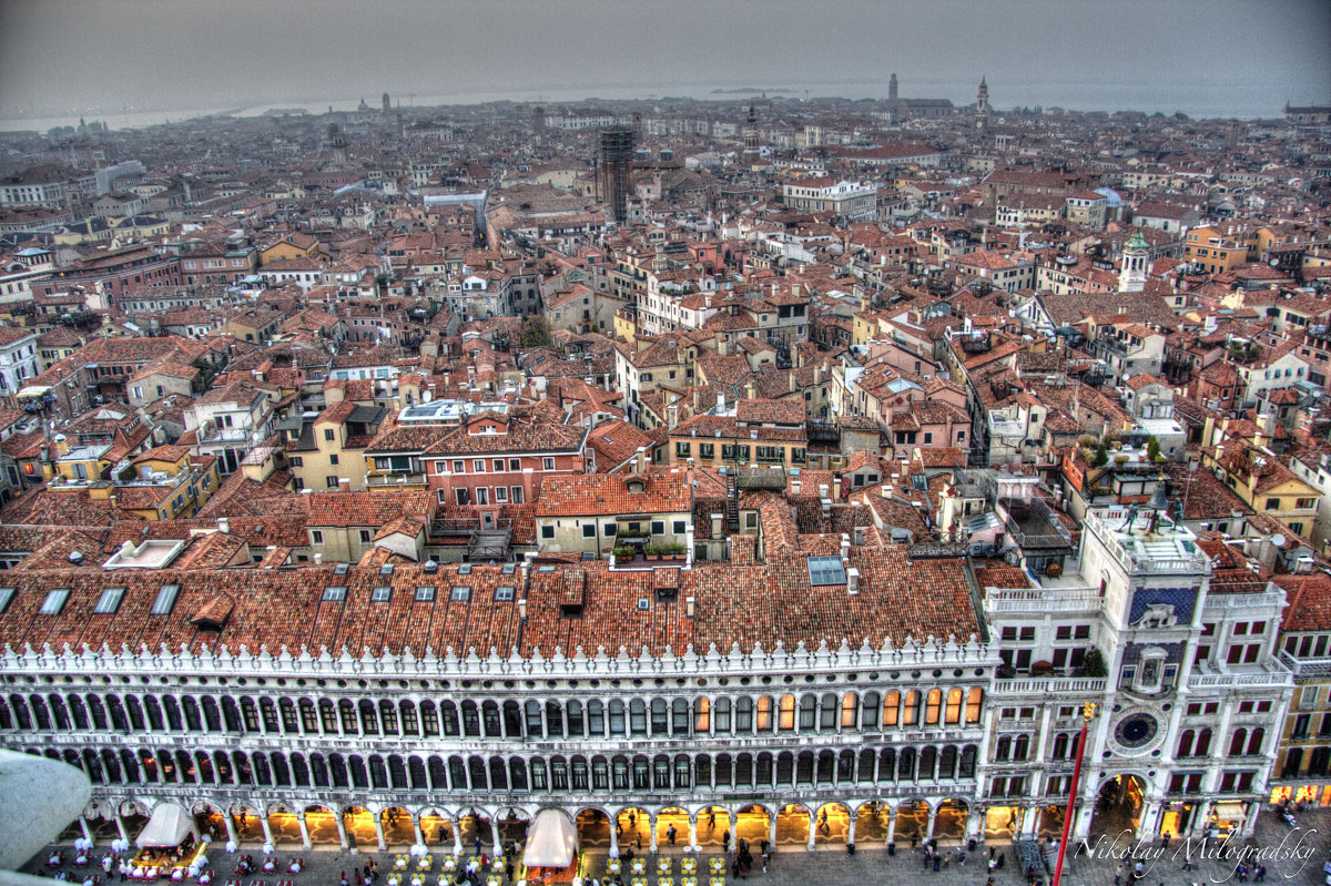Венеция сверху с колокольни на площади Сан Марко - Николай Милоградский