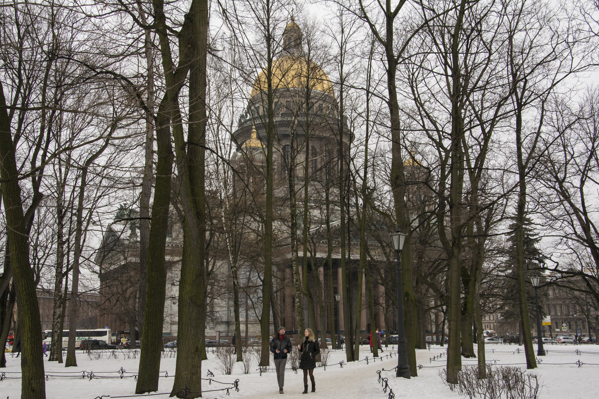 Вид на Исаакиевский собор с Александровского сада - Павел Федоров