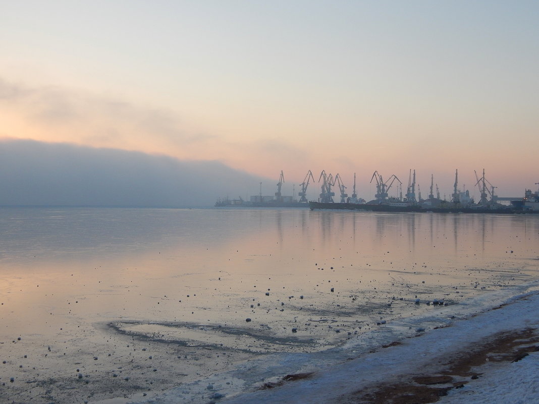 Порт зимой,Бердянск - Рина Воржева