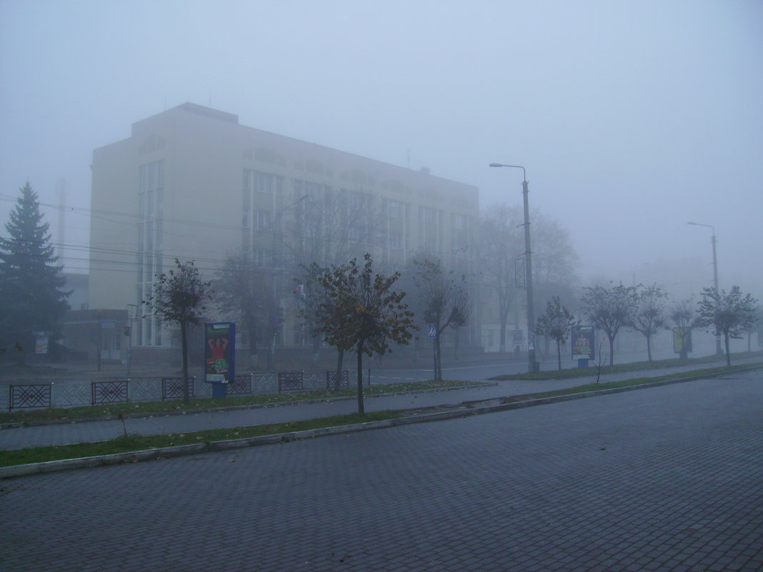 Туманное  утро  в   Ивано - Франковске - Андрей  Васильевич Коляскин