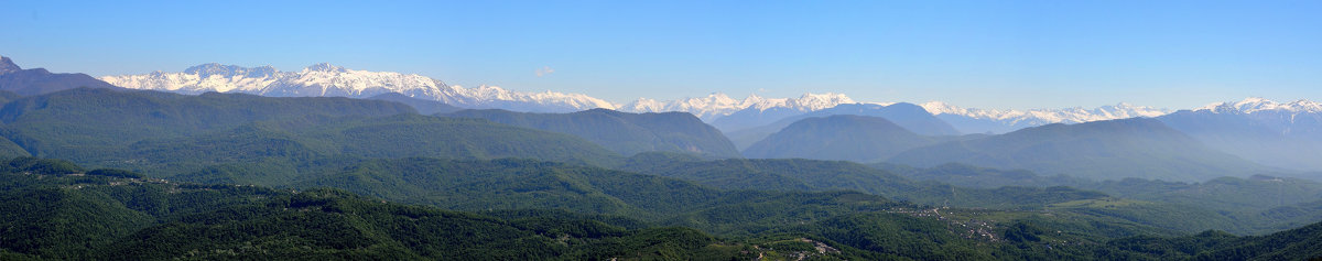 Панорама гор Сочи с горы Ахун - Александр Стариков