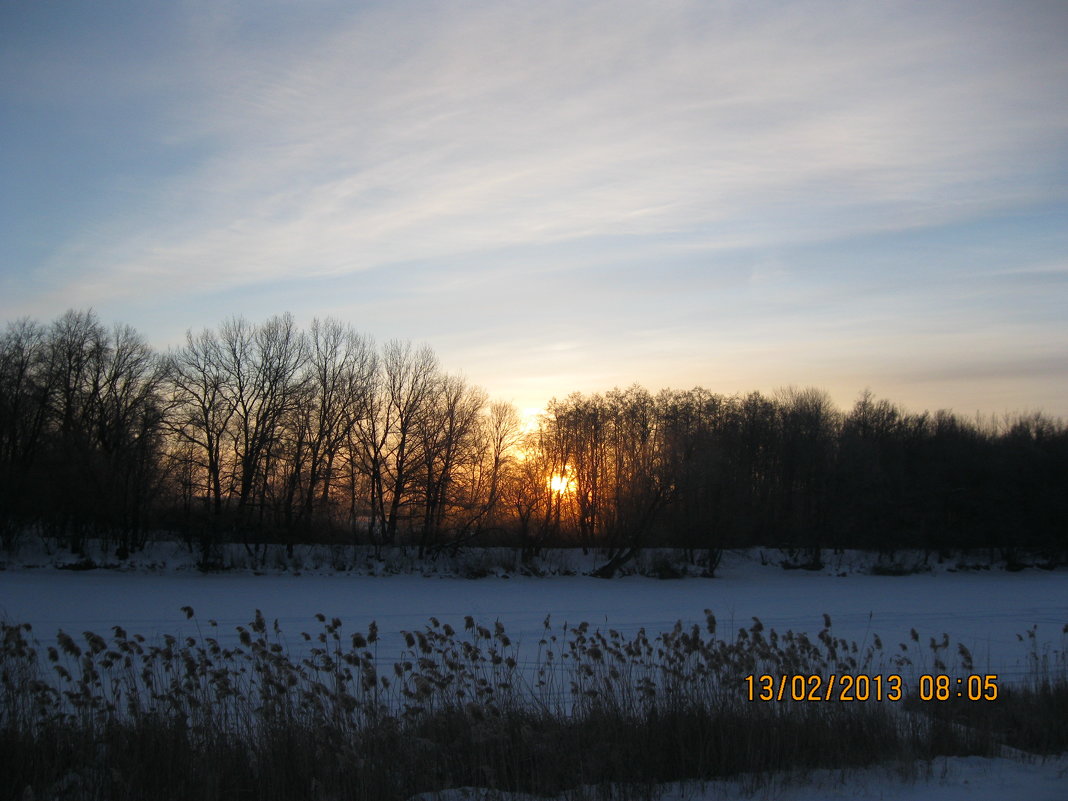 Утро на зимнем озере - марина ковшова 