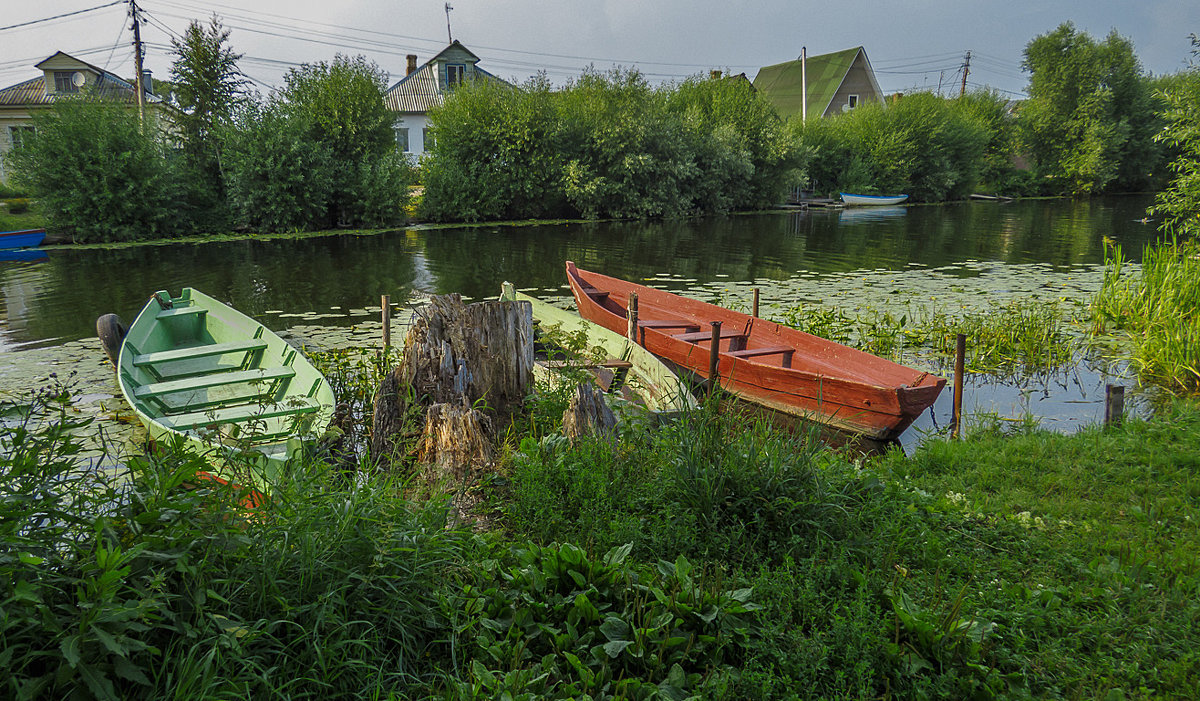 Лодки на реке Трубеж - Сергей Цветков