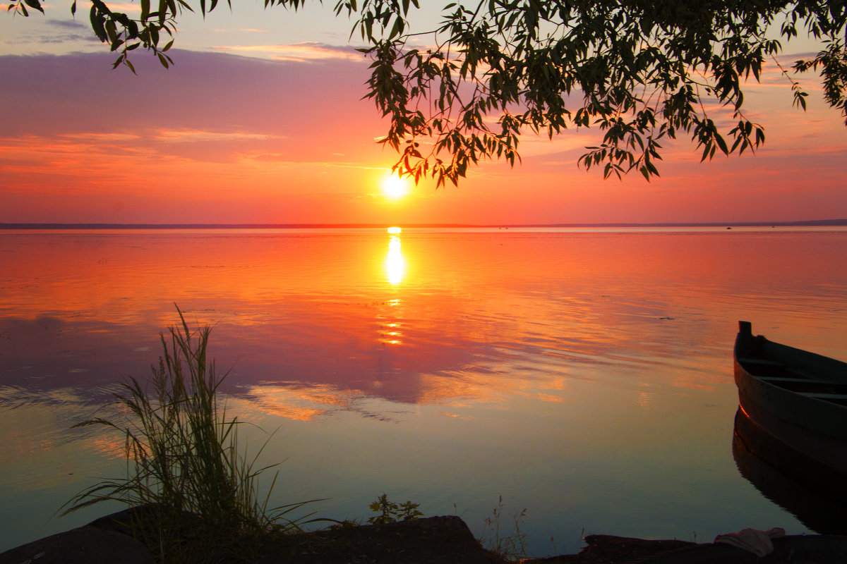 Закат на озере - Елена Пискунова