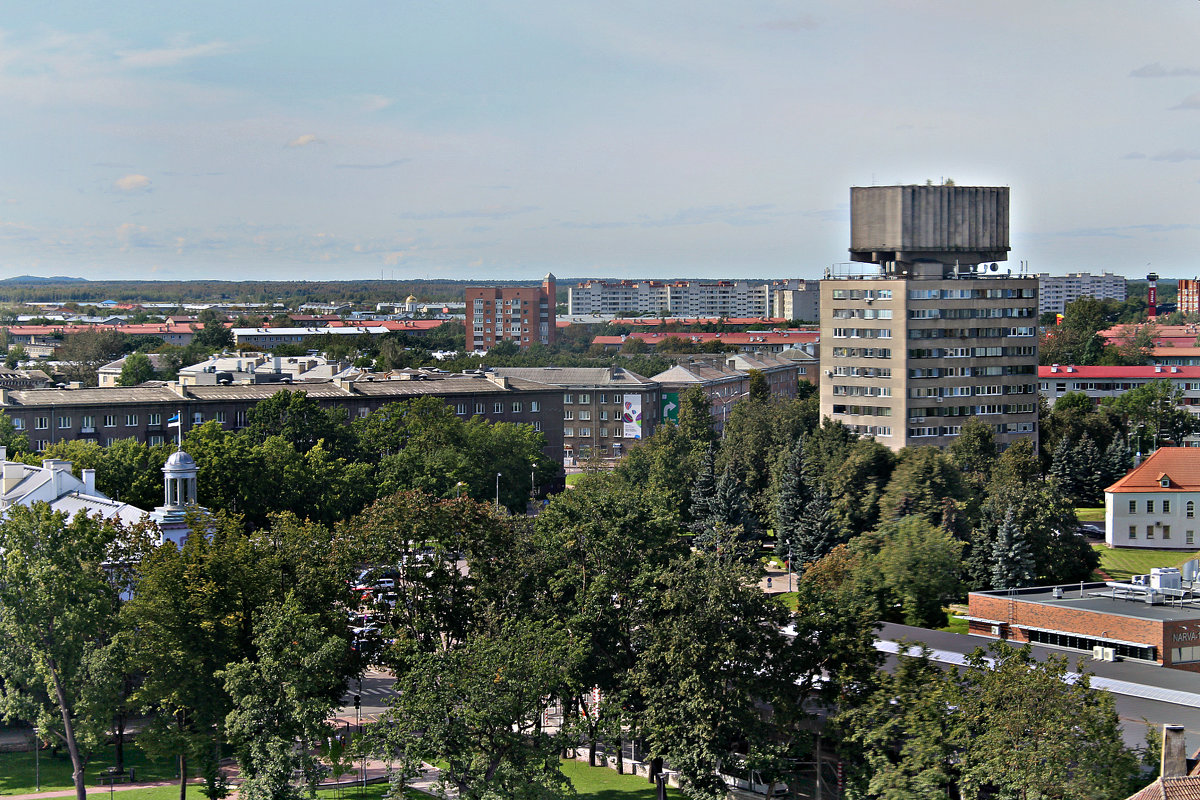 Город Нарва с башни Германа. - Marina Pavlova