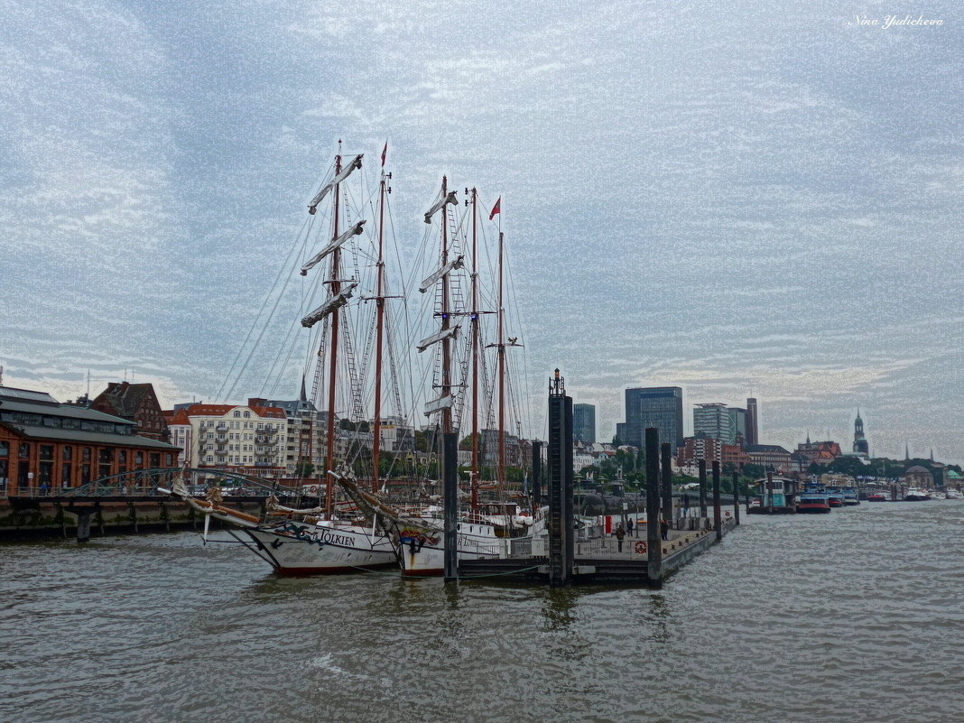 Segelschiffe. Fischmarkt Hamburg - Nina Yudicheva