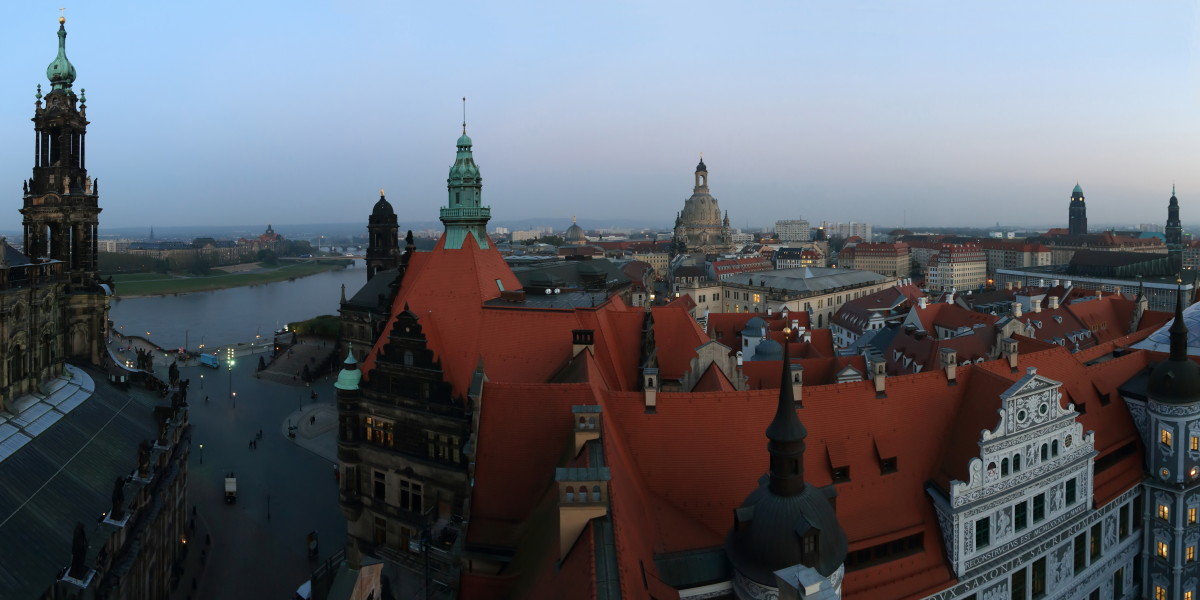 Альтштадт Дрезден, вечерний вид с башни замка - Тимофей Черепанов