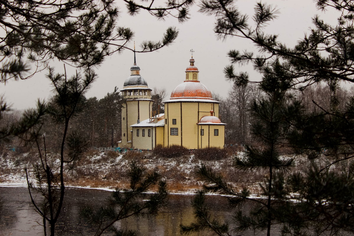 Деревянная церковь на р. Важа - Алексей Корнеев