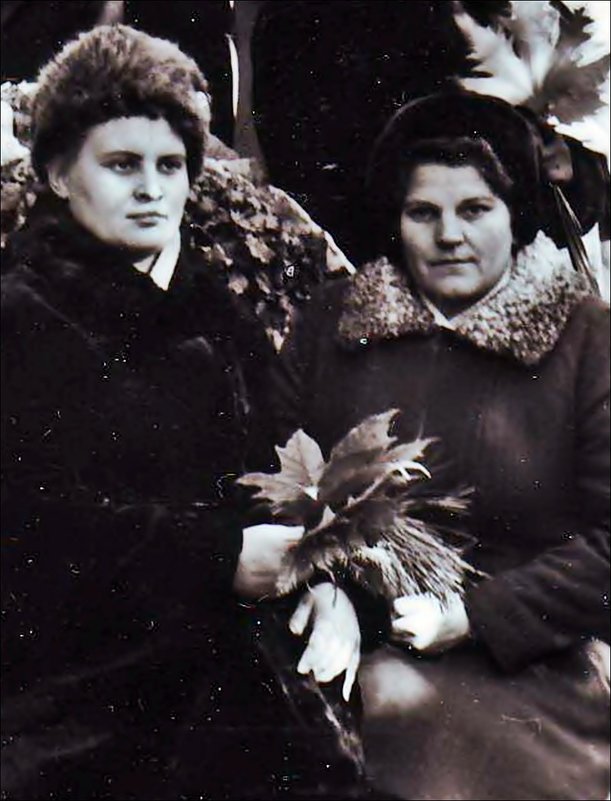 Мама (справа) в Никитском саду. 1967 г. - Нина Корешкова