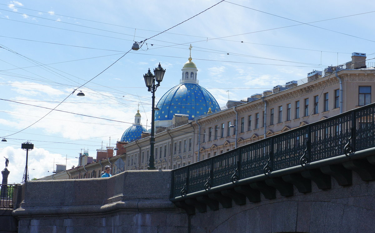 Измайловский мост. Видны купола Троицкого собора - Елена Павлова (Смолова)