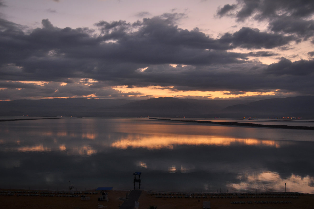 Вид на берег Иордании утром в январе - Сергей К 