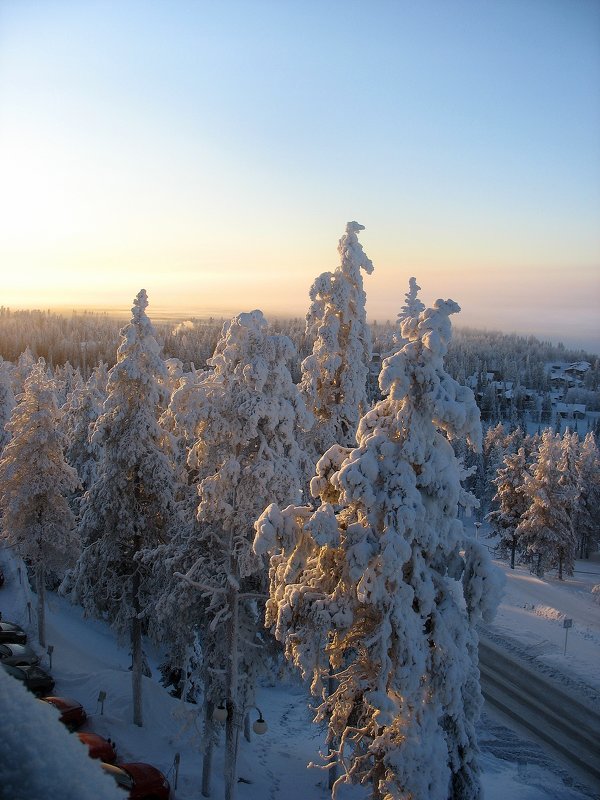 Горнолыжный курорт Рука (RUKA), Финляндия.  Вид из окна - Елена Павлова (Смолова)