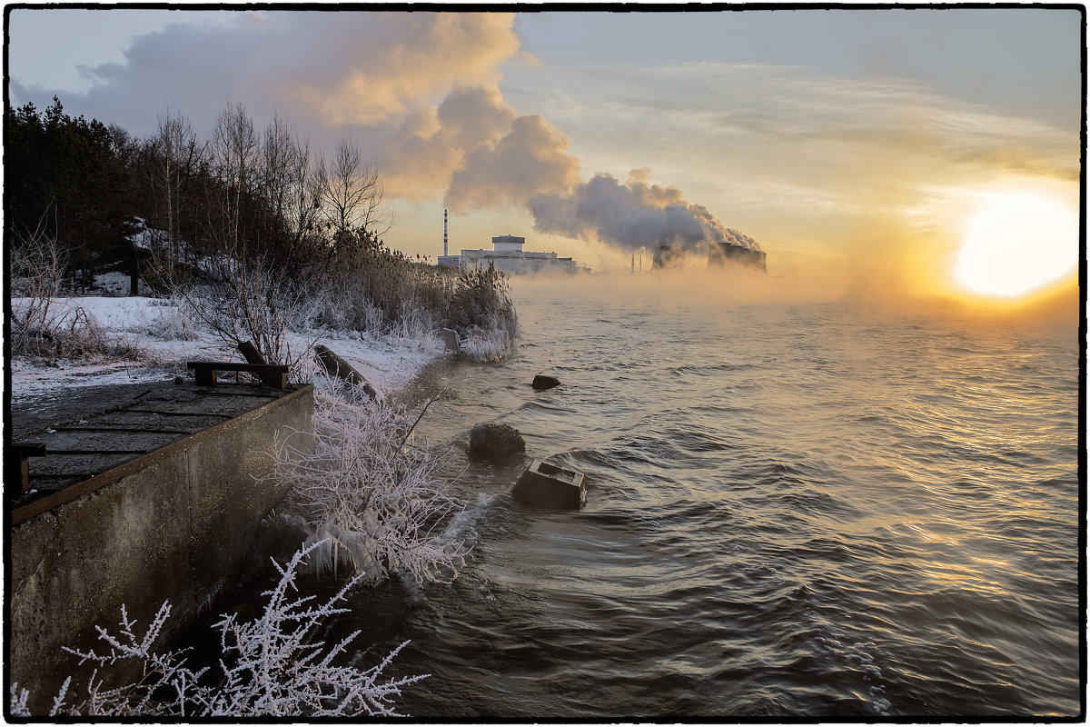 Зимний вечер на Нововоронежском водохранилище - Юрий Клишин