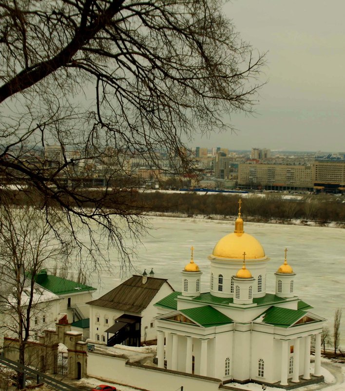 Вид с откоса на Благовещенский монастырь - Наталья Сазонова