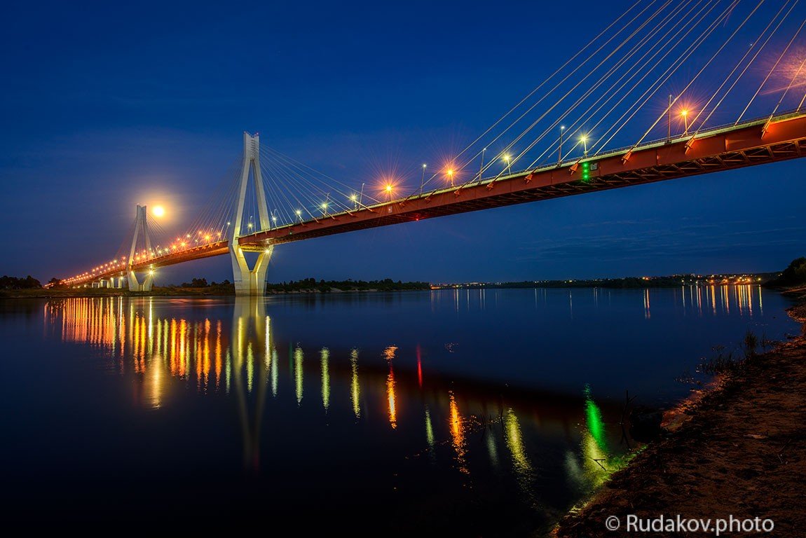 Муромский мост через Оку в ночь полной луны - Сергей 