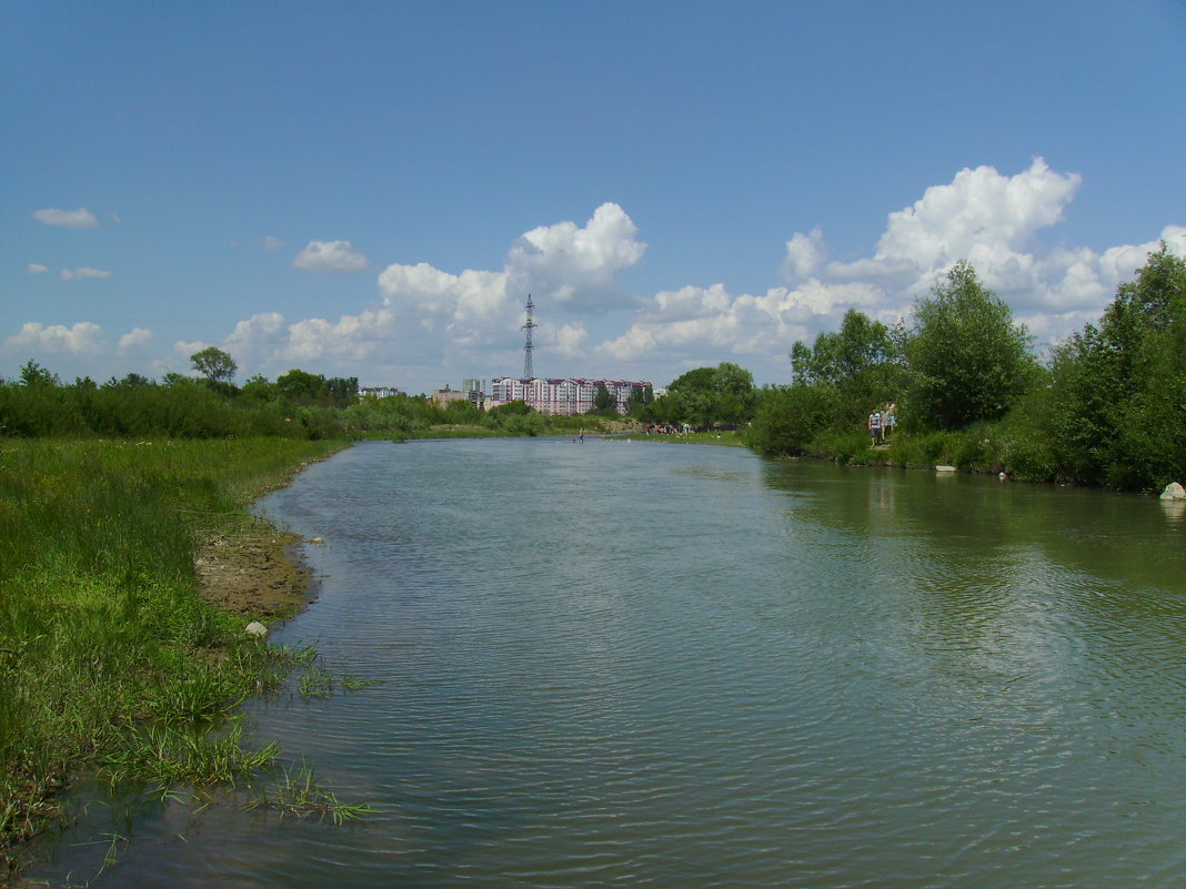 Река   Быстрица    Солтвинская   в   Ивано - Франковске - Андрей  Васильевич Коляскин