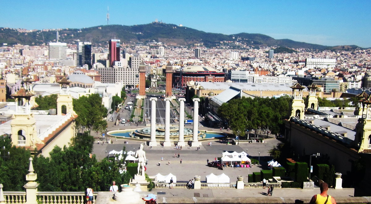 Барселона. Великолепная панорама  на город с площадки Национального дворца - татьяна 