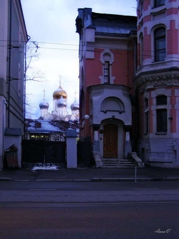 Зачатьевский монастырь вид с Остоженки - Анна Воробьева