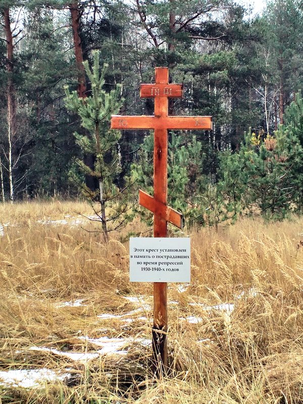 Памятный крест погибшим политзаключённым в 30-ые года прошлого века - Николай Варламов