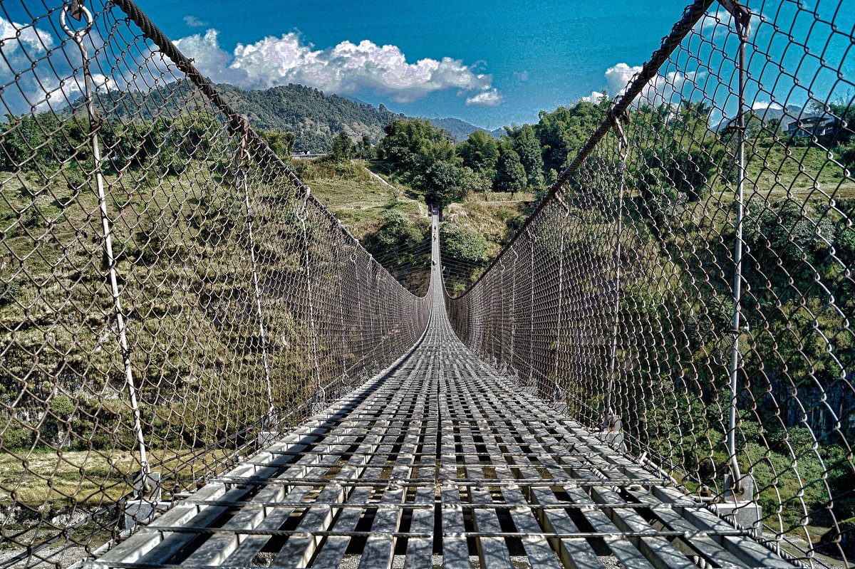 Непал. Покхара. Подвисной мост - Gal` ka