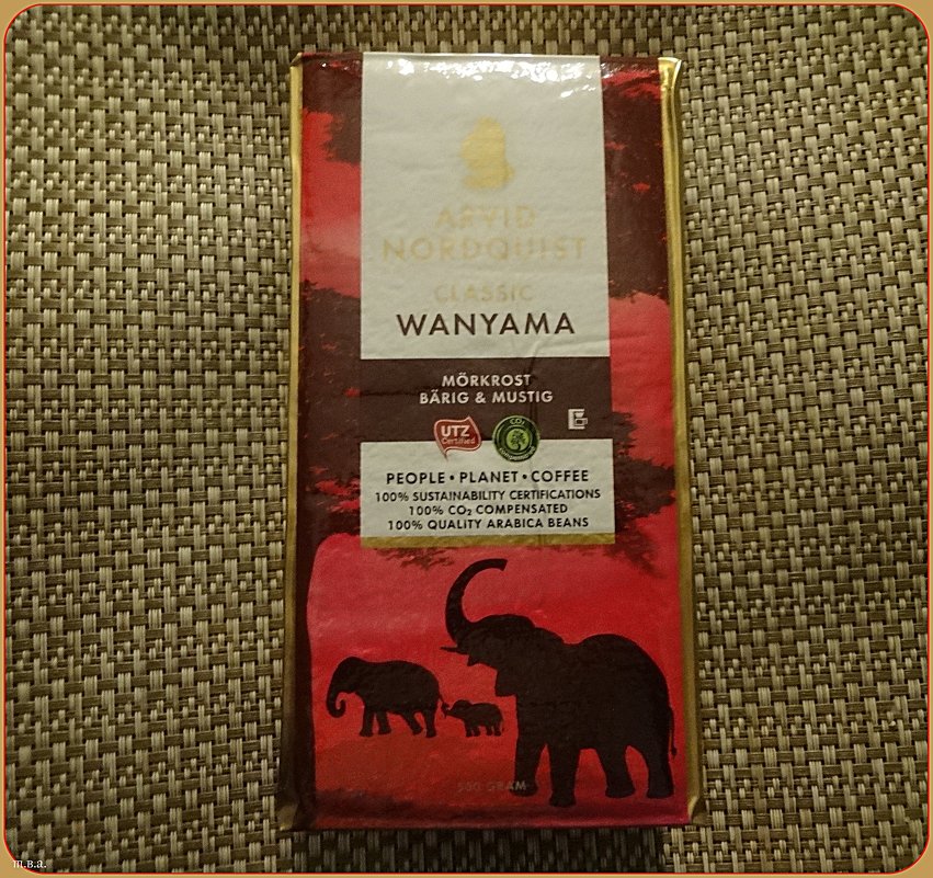 Кофе молотый классический животной темной обжарки 0,5 кг, Арвид Нордквист - Classic Wanyama - Вера 