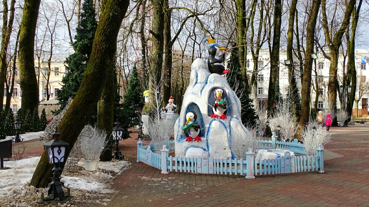 Интерьер зимнего городского сада - Милешкин Владимир Алексеевич 