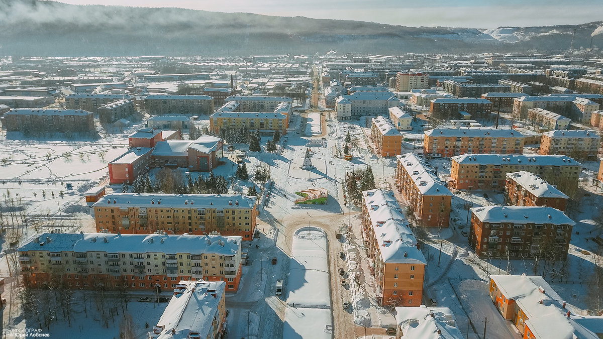 Зима в Кемеровской области город Междуреченск