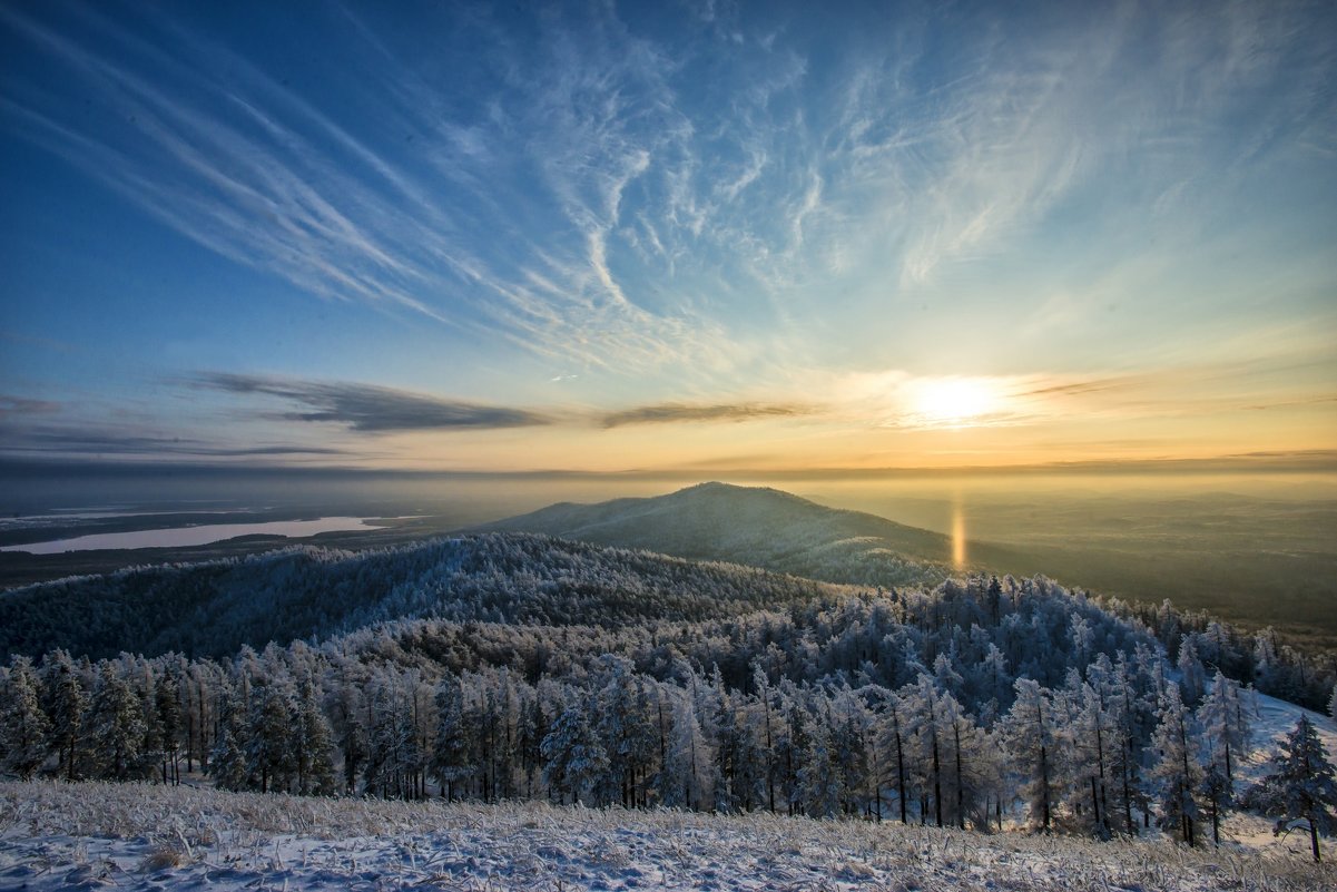 Winter evening in the mountains - Dmitry Ozersky