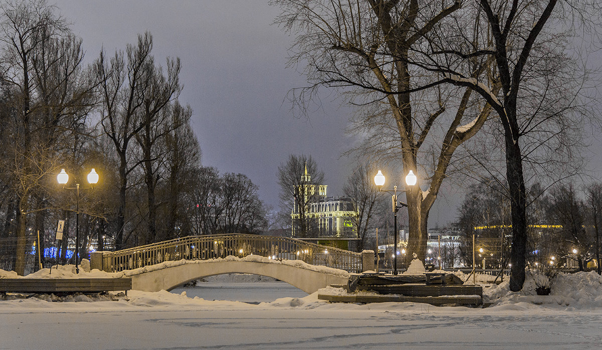 зимний вечер в парке - Геннадий Свистов
