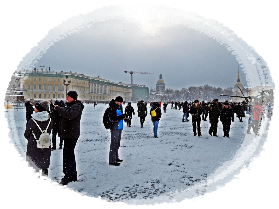 В Петербурге на Дворцовой идет снег. - Виктор Егорович