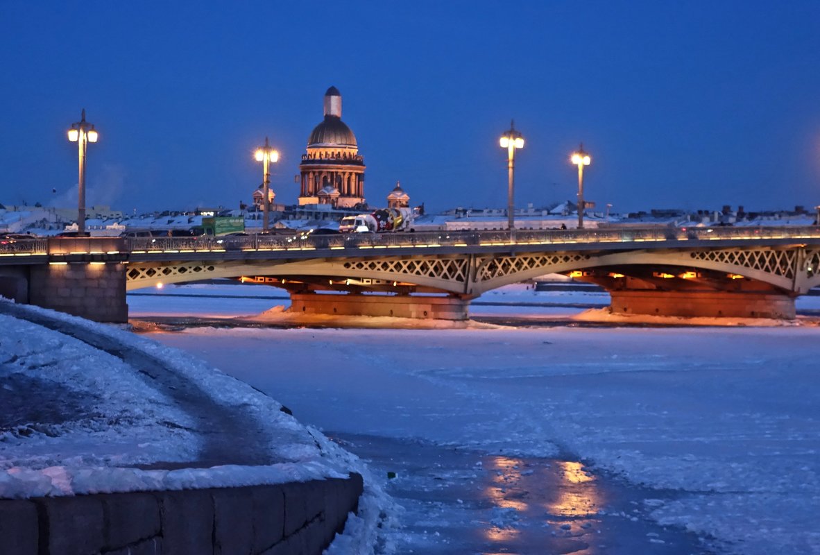 зимний вечер у Благовещенского моста - Елена 