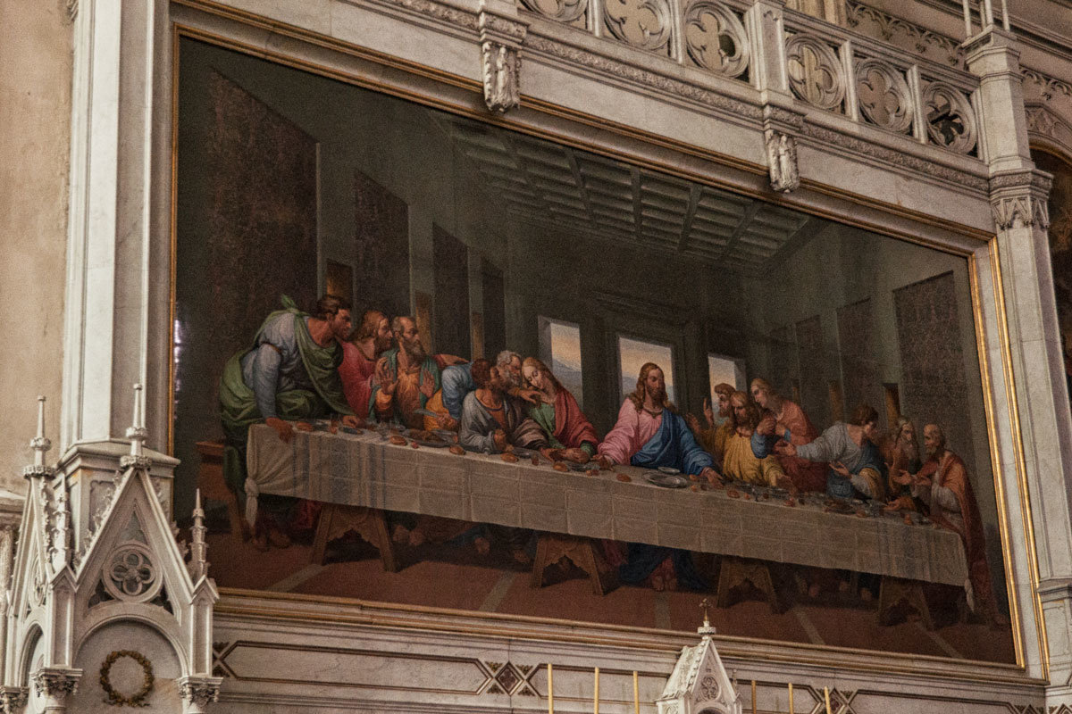 Вена. Церковь минаритов. Мозаичная копия «Тайной вечери» Леонардо да Винчи - Надежда Лаптева