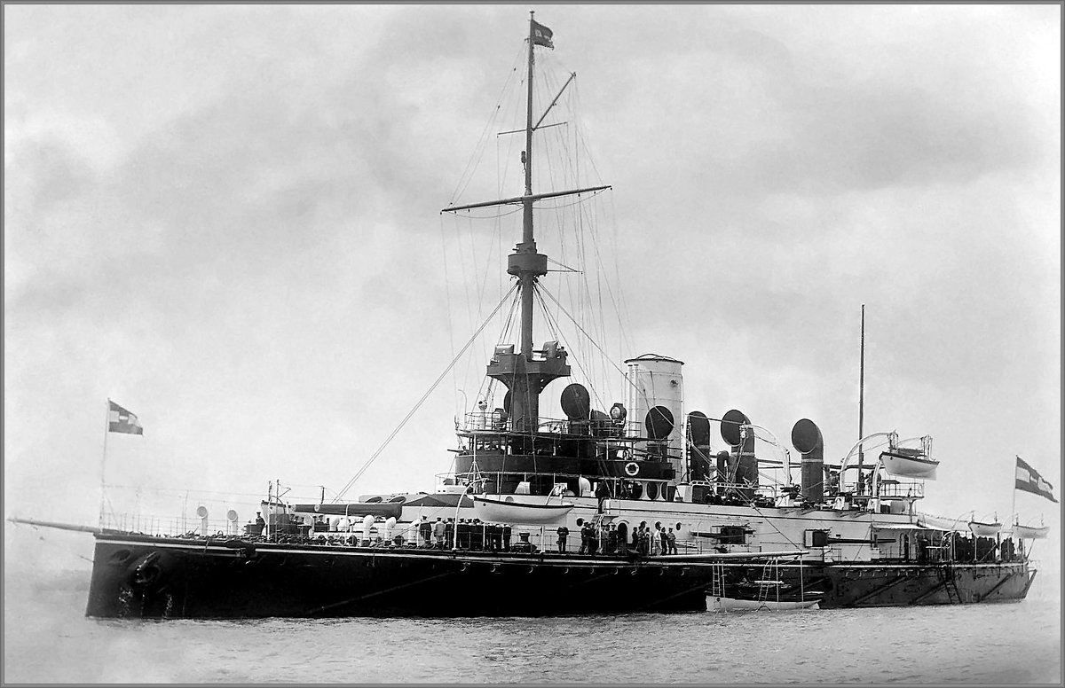 Austro-Hungarian coastal defense battleship "SMS Wien" in 1898. - Александр 