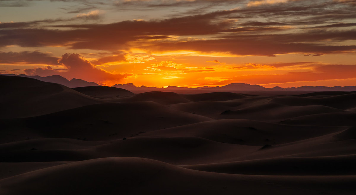Закатная...Сахарские дюны близ Мерзуги.Марокко! - Александр Вивчарик