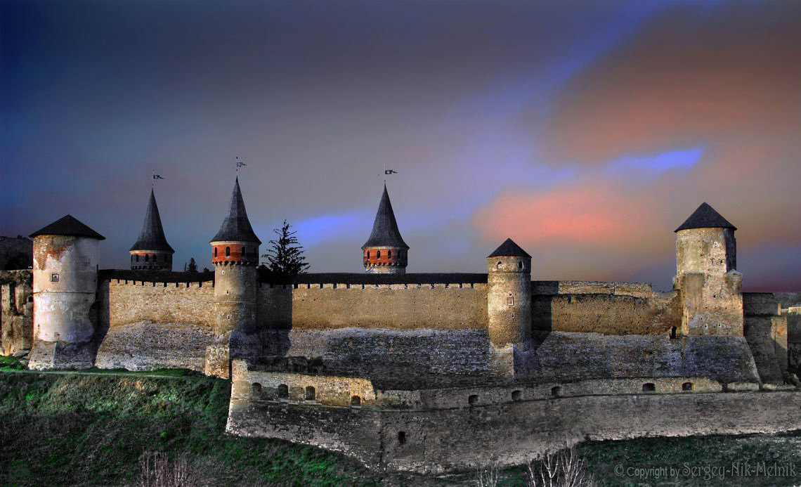 Вечерняя панорама Каменец-Подольской крепости - Sergey-Nik-Melnik Fotosfera-Minsk