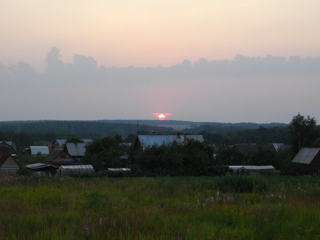 Закат над деревней Лукьяново - AleksSPb Лесниченко