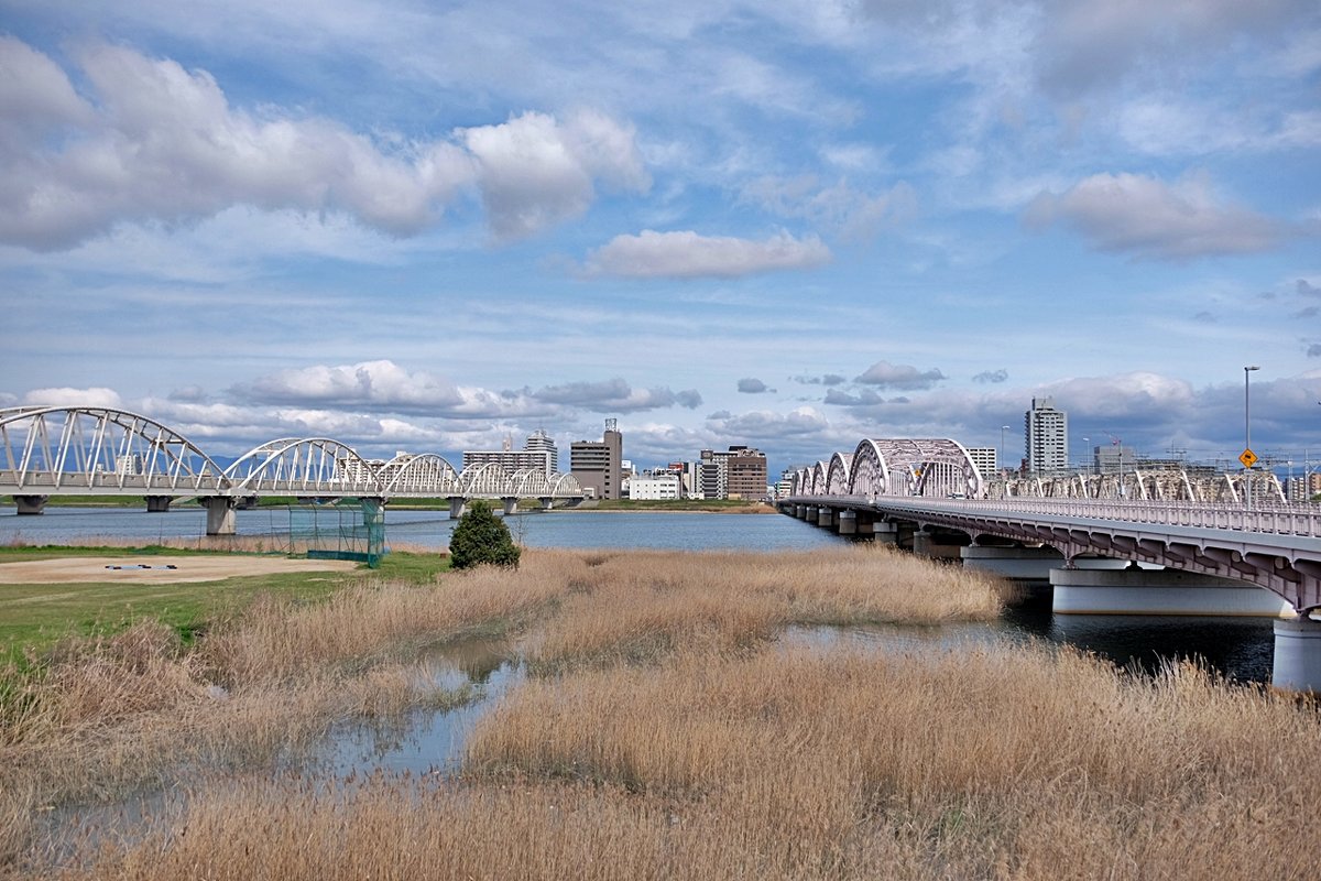 Осака мосты через реку Yodo - wea *