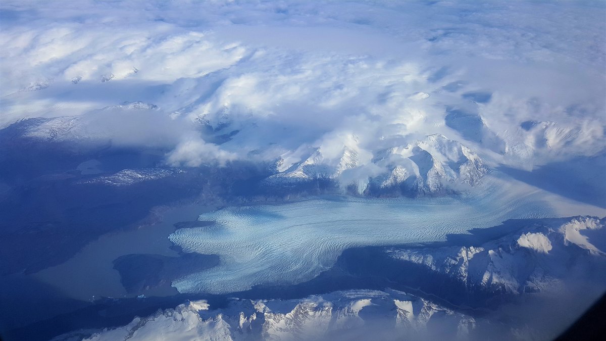 Ледник в Чили. Вид из окна самолета. - Елена Савчук 