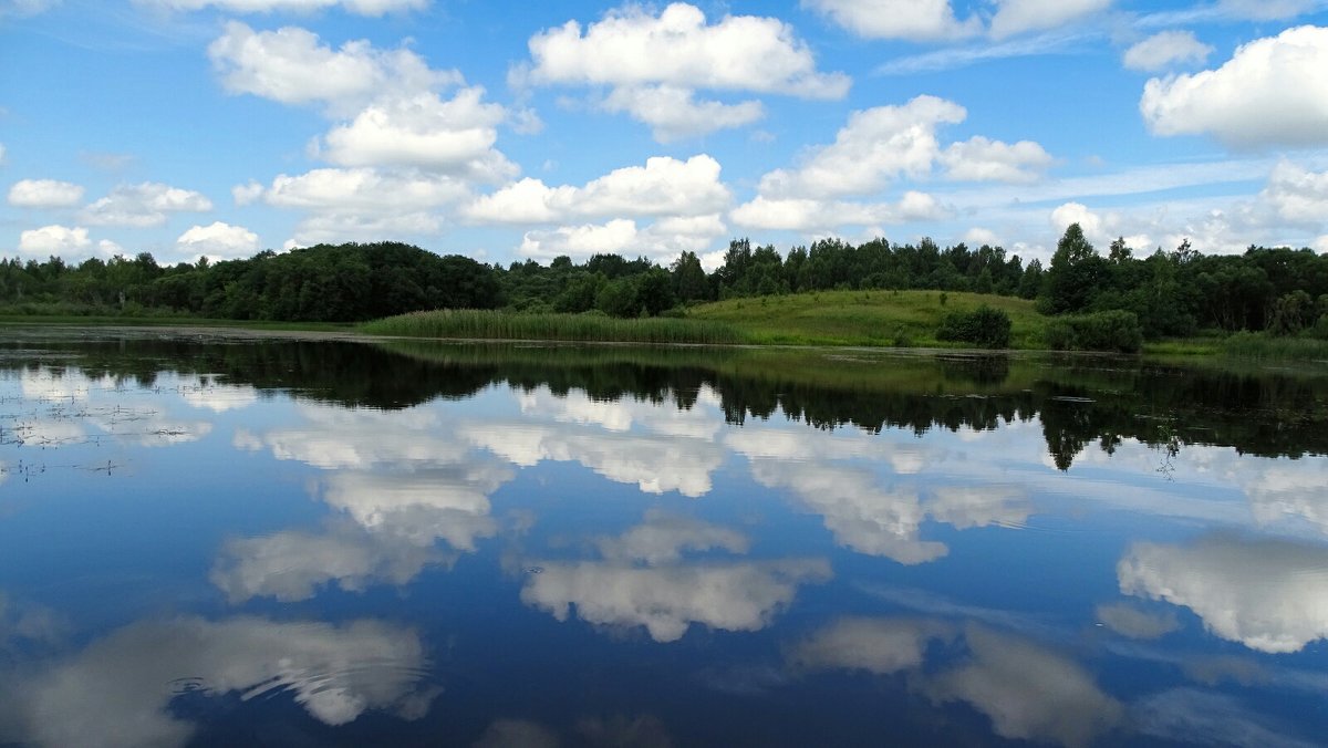 "Утонули" в озере облака - Милешкин Владимир Алексеевич 