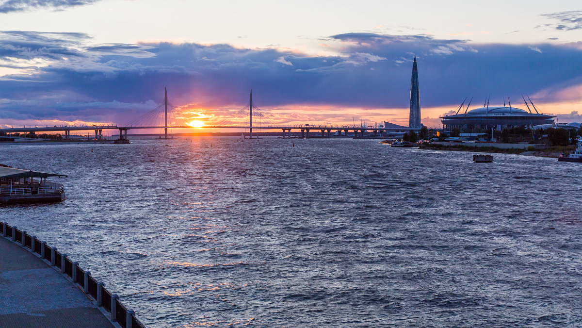 закат на финском заливе - юрий затонов