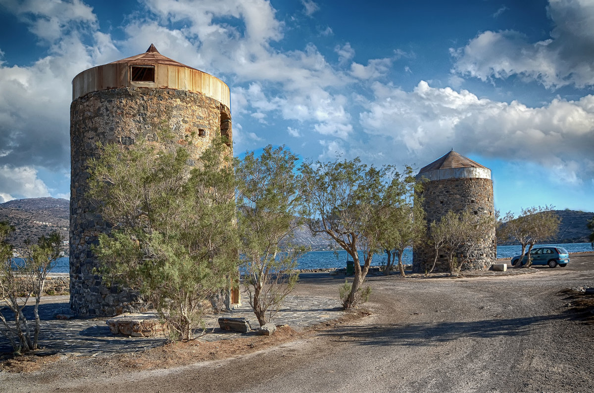 Мельницы возле городка Элунда. Крит - Priv Arter