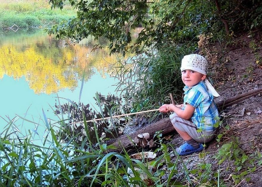 Мой маленький конкурент на рыбалке. - Анатолий 