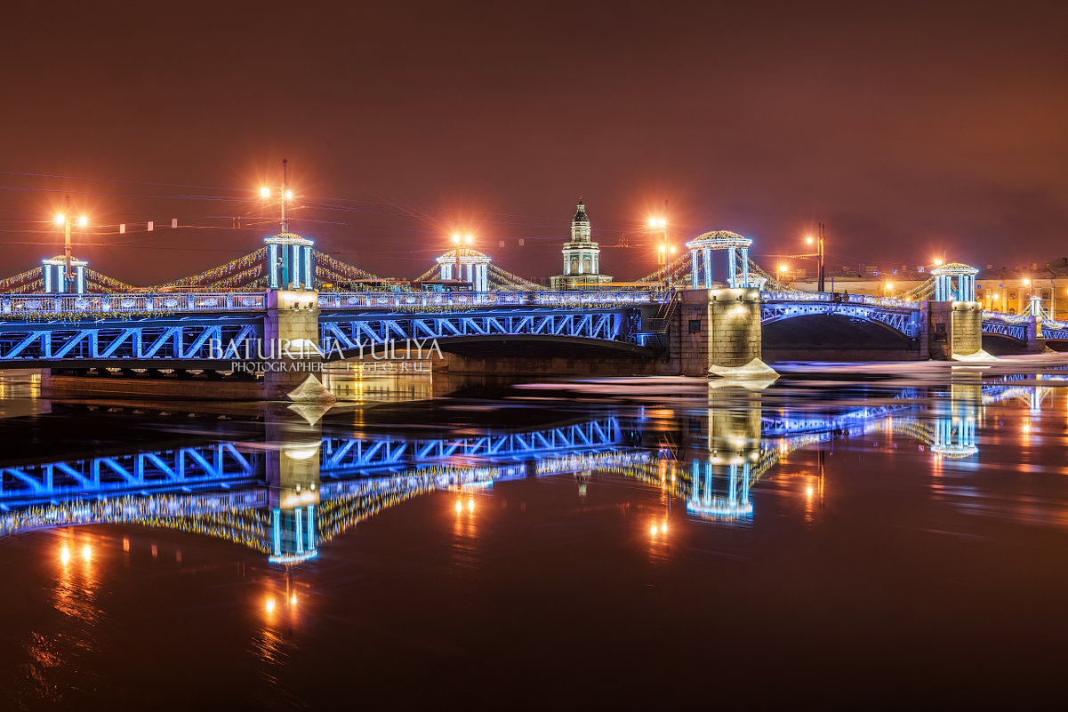 Новогодний Дворцовый мост - Юлия Батурина