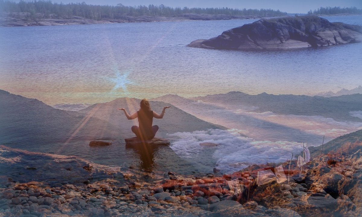 медитация на озере с мечтами о горах... на грани левитации... - Антонина Мустонен