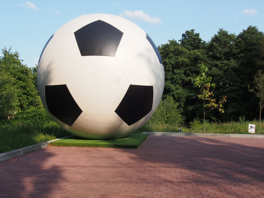 скульптура "Футбольный мяч" в сквере  Светлогорска - elena manas