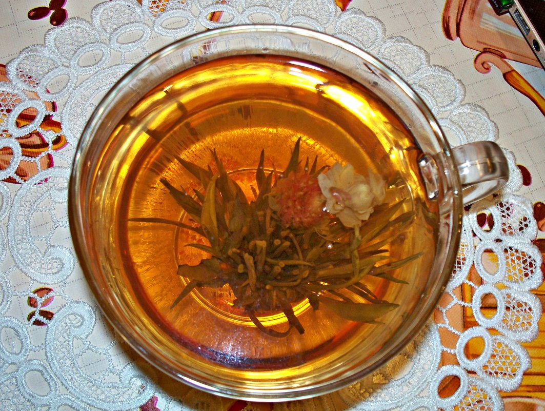 Зелёный чай с цветами. - Валерия Комова