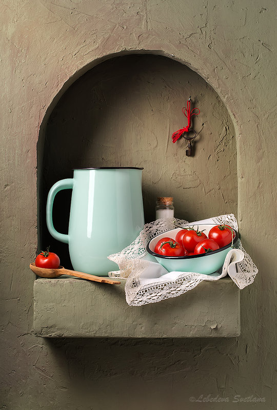 Кухонный натюрморт с кувшином и овощами - Светлана Л.