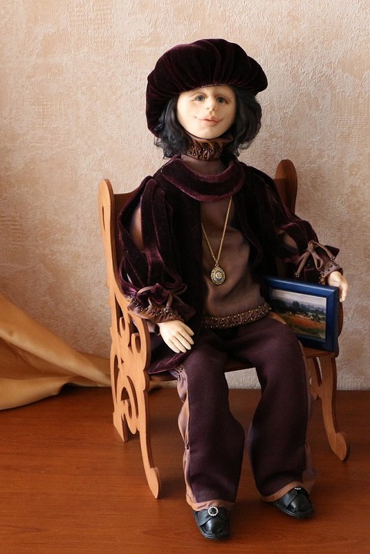 Моя вторая рукотворная кукла художник Тэо, год создания 2008, в Московской Школе Кукольного Дизайна - Надежд@ Шавенкова