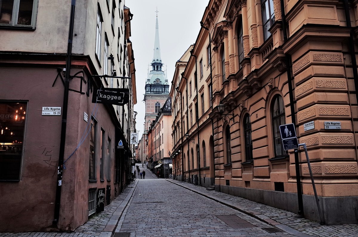 Стокгольм улицы старого города - wea *