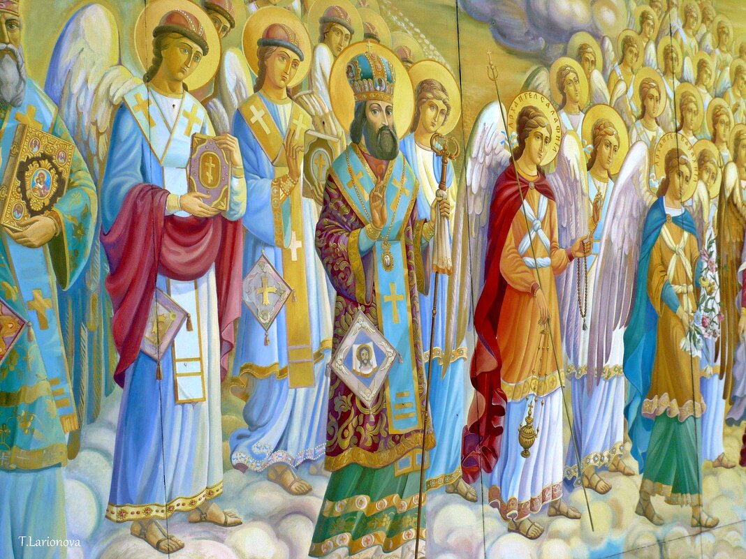 Фреска на входе в Михайловский монастырь - Татьяна Ларионова